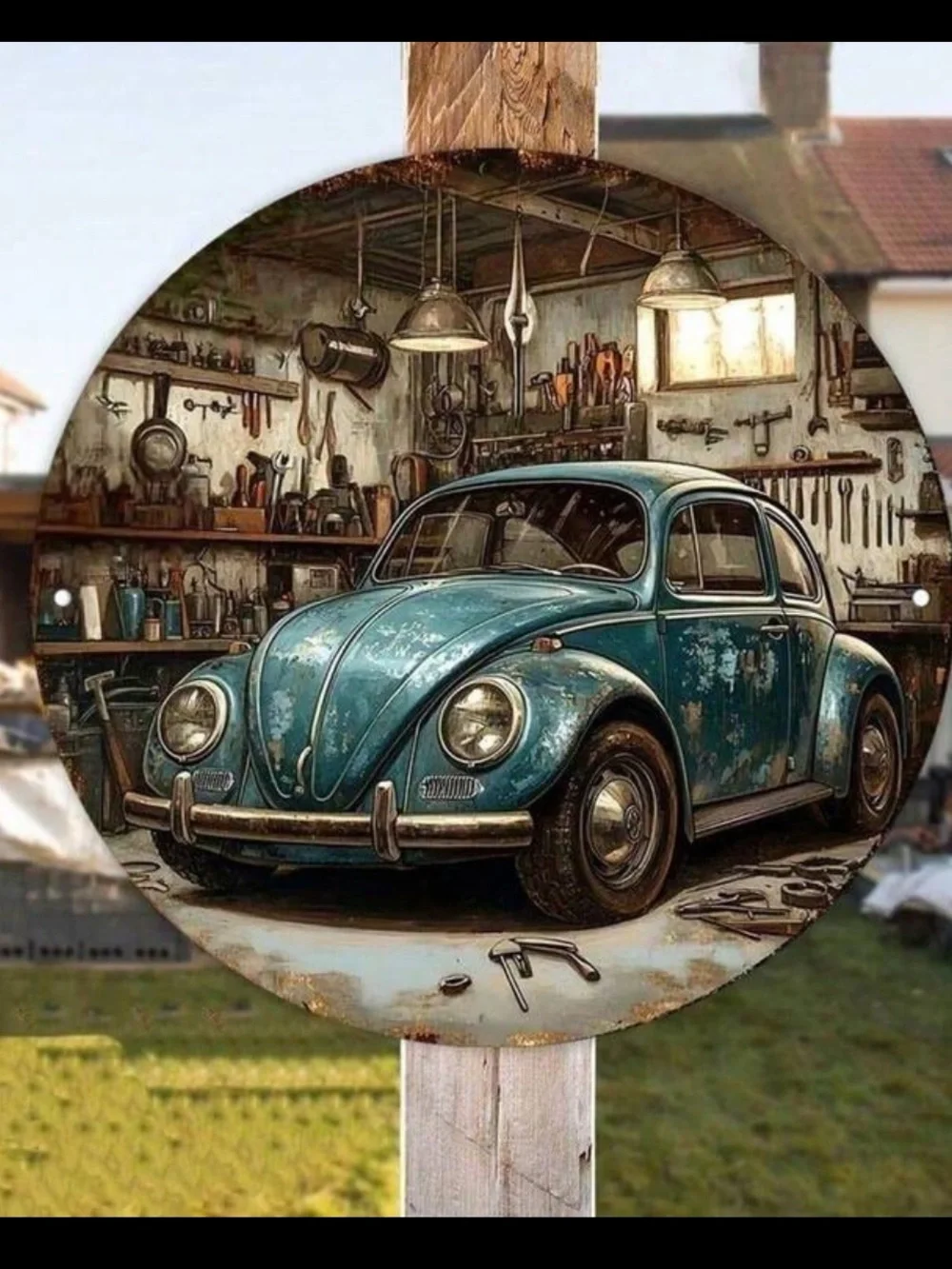 Blue Vintage Beetle Wall Decor NEW 🏷️